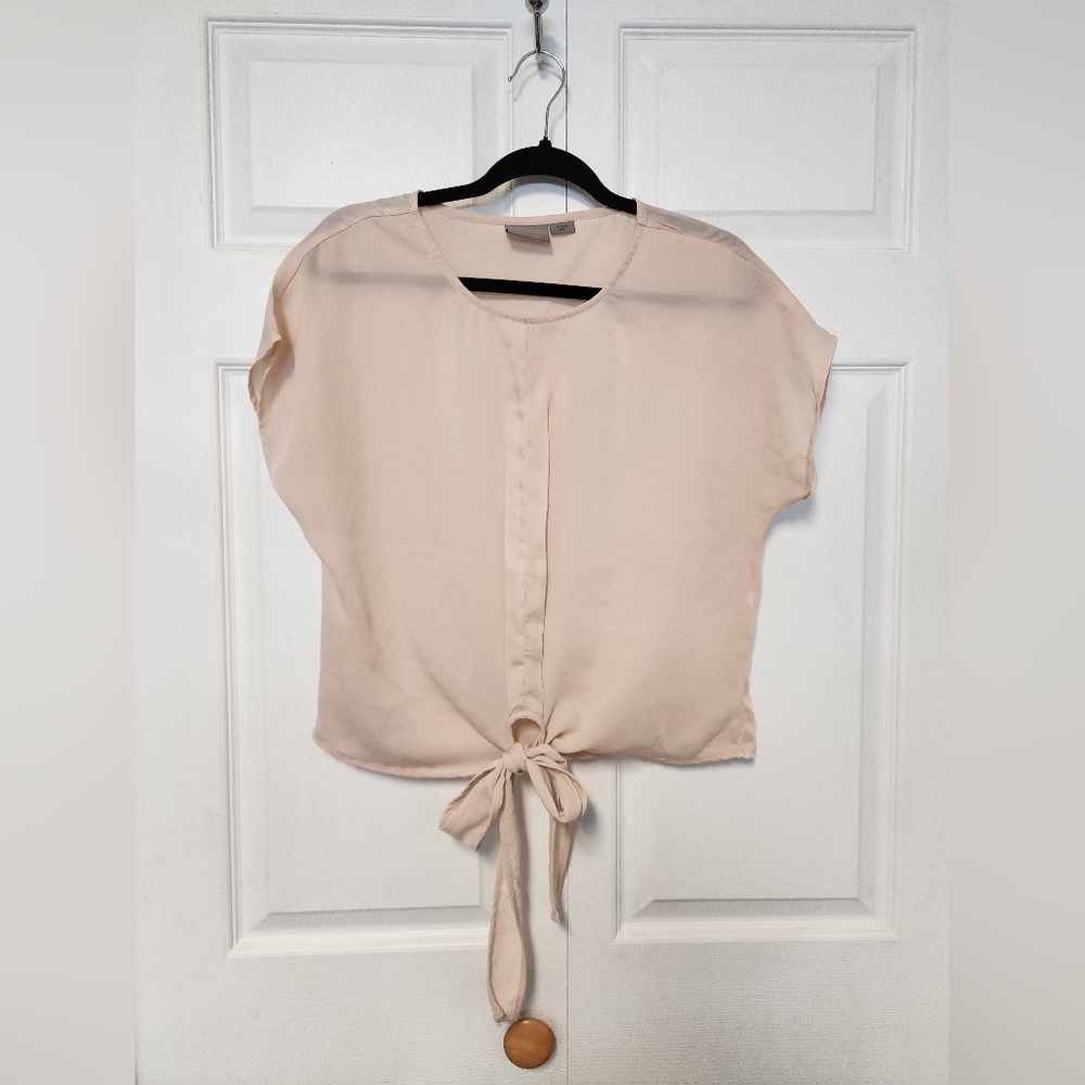 Vero Moda Tie Front Short Sleeve Blouse XS